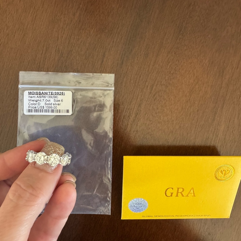 New Moissanite 1.0CT SIZE: 6 Ring - Picture 7 of 10